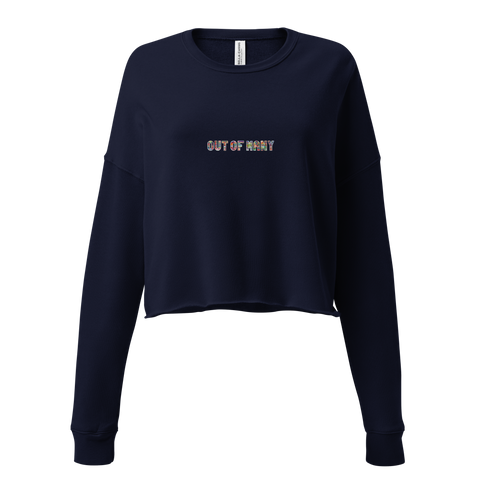 CROP HOODIE ~ WORLD – OUT OF MANY